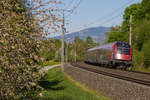 Railjet kurz vor Altach, Richtung Dornbirn.