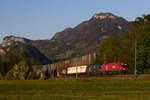1116 050-6 und Werbelok "Cobra" 182-7 hinter Altach.