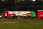 1116 159-5 in als "Brennerlok" an ihrem Dosto REX bei Dornbirn Haselstauden.