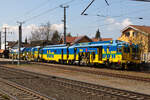 Gleisbaumaschine 99 81 612 016-1 am 20.4.21 in Dornbirn.