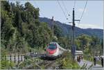 Ein SBB RABe 503 ist als EC von München nach Zürich unterwegs und konnte zwischen Lochau und Bregenz bei Kilometer 8.2 fotografiert werden.