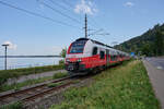Am Ufer des Bodensees entlang f�hrt die Bahnstrecke von Lindau nach Bregenz.