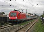 Die 1116 147 mit �EC 760 wieder zur�ck in Richtung Wolfurt.