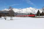 111 005-5 mit der RB 5417 (M�nchen Hbf - Innsbruck Hbf) in Seefeld in Tirol am 16.03.13