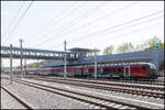 Ein Railjet 2 im Bahnhof Weststeiermark im Zuge einer Messfahrt .