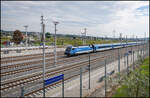Durch den Koralmtunnel geht´s es mit 1216.235 am 21.08.2025 mit einem Comfort Jet aus Tschechien , hier im Bahnhof Weststeiermark .
