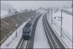 Soeben hat ein Railjet den Bahnhof Weststeiermark verlassen und nähert sich dem Ostportal des Koralmtunnels 17.01.2026 