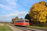 Eine herbstliche Sonderfahrt fand am 18.10.2015 auf dem Reststück der 1967 eingestellten Sulmtalbahn mit dem VT10.02 statt.