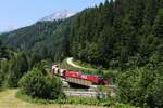 Von Hieflau nach Eisenerz folgt die Erzbachbahn dem gleichnamigen Bach durch ein enges Tal mit einer Steigung von bis zu 25‰.