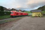 2016 im Doppelpack durchf�hrt den Bahnhof Eppenstein auf der steirischen Seite der Lavantalbahn in Richtung Zeltweg, Ende April 2013 fr�h morgends