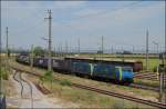 189.153 und 189.154 brachten am 23.07.13 den PKP CARGO SGAG (Bpa-Dr) durch Gramatneusiedl Richtung Ebenfurth.