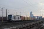761 004 "Metrans" bei der Durchfahrt des Bahnhof Gramatneusiedl (Gn); am 05.02.2014