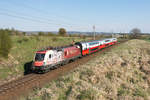 470 004 "Jubileum-650", am 26.04.2021 mit dem REX 2118 zwischen Ziersdorf und Limberg-Maissau.