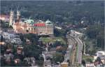 Blick auf Klosterneuburg und den Verkehr auf der Franz-Josefs Bahn...