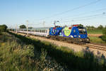 1116 276 "25 Jahre Österreich in der EU",  war am Abend des 04.07.2020 mit dem EC 105 "Porta Moravica" nach Graz Hbf.