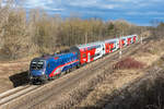 1116 195 "nightjet" war am 04.02.2021 mit dem REX 2339 (Breclav-Wr.