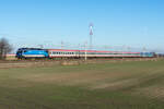 1216 249 war am 14.01.2022 mit dem EC 103 nach Wien Hauptbahnhof unterwegs.