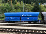 Ein Güterwagen der PKP Cargo abgestellt im Bahnhof Landeck-Zams. Aufgenommen am 06.10.2021