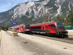 Aufgrund der Arlbergsperre häufen sich immer wieder mehr RailJet's in Ötztal-Bahnhof an.