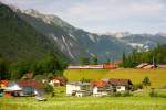 Serie Arlbergbahn : ein OIC mit 1016 041 in der grossen Kurve oberhalb Braz - 28.6.2012