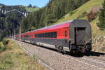 Nachschuss auf den (wegen eines Defekts) ausgefallenen RJX 185 von Bozen nach Wien Hbf bei der Übstellungsfahrt nach Innsbruck Hbf.