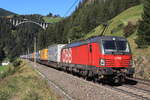ÖBB 1293 181-4 als Zuglok einer ROLA von Wörgl Terminal Nord nach Brennersee bei der Bergfahrt.