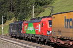 Nachschuss auf die MRCE/Mercitalia Rail 193 707-7 & DB 193 357-1  Das ist grün  mit einem talwärts fahrendem KLV Zug Richtung Deutschland.