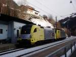 ES 64 U 2 -013 und ES 64 F4 -033 ( E 189 933) als Lokzug bei der Durchfahrt in St. Jodok am 14.11.2007