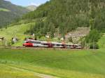 Ein triebwagen der Reihe 4024 in die Sankt Jodok kurve - 10-06-2010