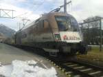 1116 248-6 "The Red Bulletin Fashion-Train" als railjet 533 (Wien Hbf - Lienz), hier zu sehen in Greifenburg-Weißensee am 25.1.2015.