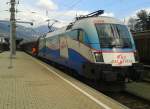 1116 251-0 "Ski Austria" (ohne Stammgarnitur) mit railjet 531 (Wien Hbf - Lienz) am 24.3.2015 in Lienz.
