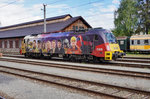 1216 141-2 "ÖBB-ÖAMTC", am 28.4.2016 im Bahnhof Lienz.