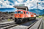 2050.09 der Regiobahn RB GmbH, beim Stürzen im Bahnhof Hermagor.