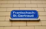 Bahnhofsschild von Frantschach-St.