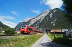 Mein 500. Bild auf dieser Seite! Zu sehen ist der 2442 215 der Werdenfelsbahn, die von DB REGIO betrieben wird. Am 5. Juli 2020 war er als REX 5416 (Innsbruck Hbf - München Hbf) bei Scharnitz vor imposanter Bergkulisse unterwegs. Ich hoffe, dass ich euch mit meinen Bildern erfreuen kann.