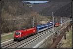 1216 227 mit Railjet zwischen Bruck an der Mur und Pernegg am 30.03.2019.