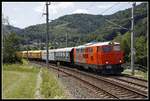 2143 016  mit Bauzug bei Frohnleiten am 23.06.2020.