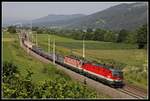 1144 206 + 1144 031 mit Güterzug bei Niklasdorf am 27.06.2019.