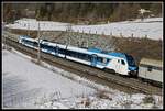 Probezug mit Flirt 3 bei St.Georgen ob Judenburg am 7.02.2020.