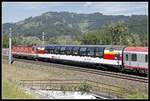 Mit dem Zugpaar EC163/164 kommt täglich auch ein SBB-Panoramawagen in die Steierische Landeshauptstadt Graz.Der Wagen ist je nach Fahrtrichtung des Zuges als erster oder letzter Wagen des Zuges