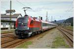 Railjet 1116 229 fhrt mit EC 533  Lakeside Park  von Wien Meidling nach Villach.
Knittelfeld 15.08.2010