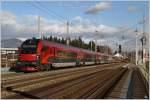 1116 241 schiebt railjet 533  Powered by Lakeside Park  von Wien Meidling nach Villach.