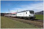 Auf Messfahrt war heute die Diesellok Vectron 247 901, mit SPROB 95916 von Villach nach Amstetten.
Zeltweg 16.3.2014