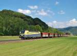 CargoServ Vectron 1193 890 ist am 22.06.2014 mit einem umgeleiteten Erzzug  in Micheldorf durchgefahren.