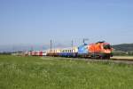 1116.250 bespannte am 12.06.2010 den etwas gew�hungsbed�rftigen Sonderzug 19462 von Villach Hbf. nach Wien Westbf. Aufgenommen bei St. Margarethen/Knittelfeld
