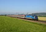 Die im "CD-Railjetdesign" verkehrende 1216 236 war am 09.