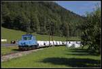 E4 mit Güterzug im Breitenauertal am 16.09.2019.