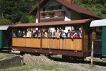 Zum Fuhrpark der Breitenauerbahn gehrt seit einigen Jahren auch der uerst beliebte Aussichtswagen. Das Foto dieses Wagens entstand am 6.07.2007 in Schafferwerke.