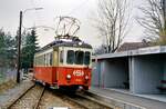 ET 23 106 der Lokalbahn Gmunden-Vorchdorf wartet in Gmunden-Traundorf auf seine Weiterfahrt nach Vorchdorf. Schon die Pferdebahn Budweis-Linz-Gmunden nutzte diesen Ort. 
