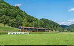 Eine Himmelstreppe der Mariazellerbahn am 27. Mai 2017 als Regio nach Laubenbachmühle bei Mainburg.